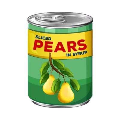 can of pears