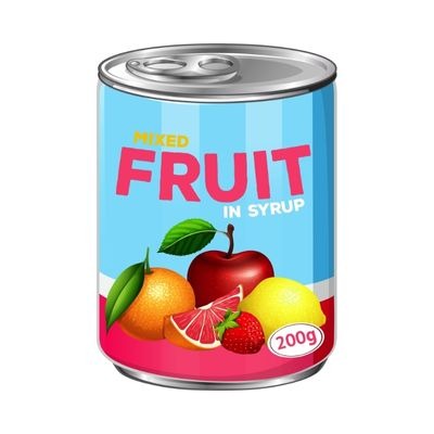 can of mixed fruit